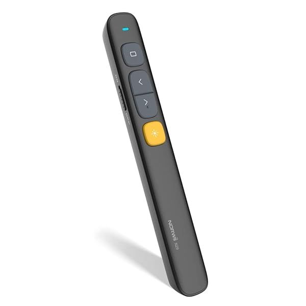 KNORVAY N29 Wireless Presenter with Laser Pointer and Volume Control for PowerPoint Presentations Black