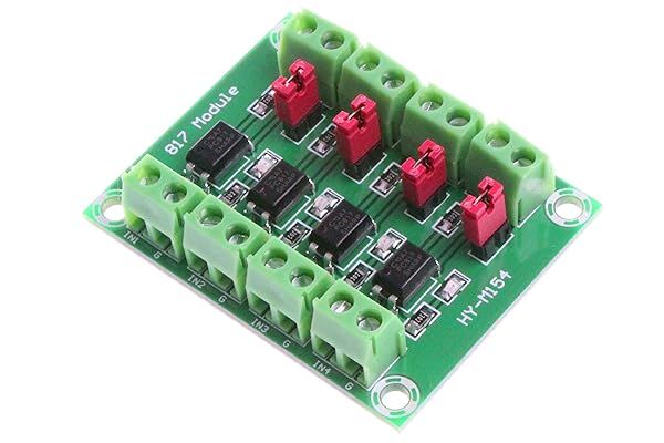 NOYITO PC817 4-Channel Optocoupler Isolation Board - 3.6-30V Voltage Converter Module
