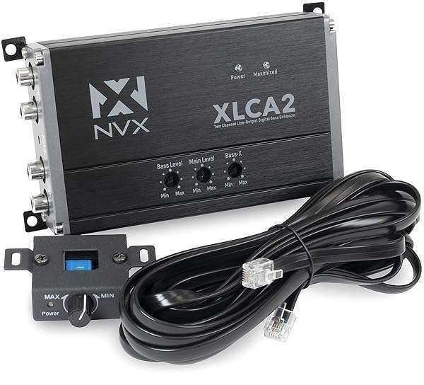NVX XLCA2 X-Series 2-Channel Line Out Converter: Digital Bass Enhancer with xBOOST & Remote Control