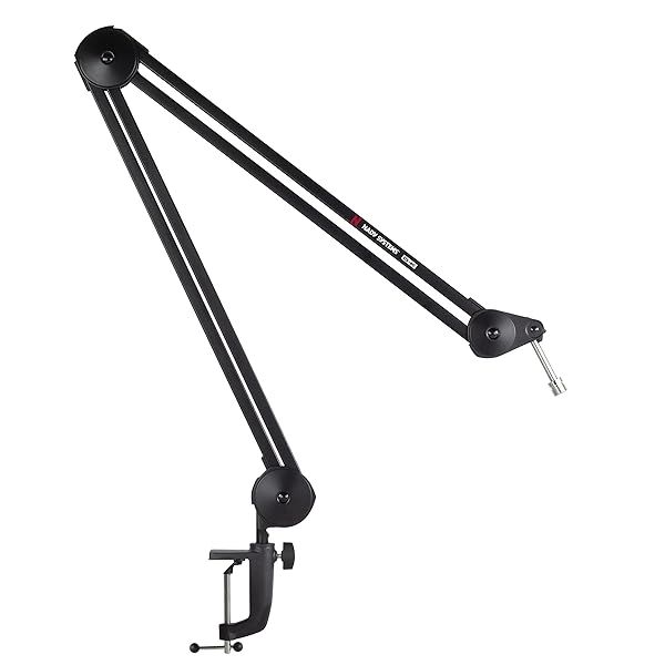 Nady 40 Inch Stainless Steel Surface Mountable Angle Adjustable Boom Arm with Self Locking Disk Joints