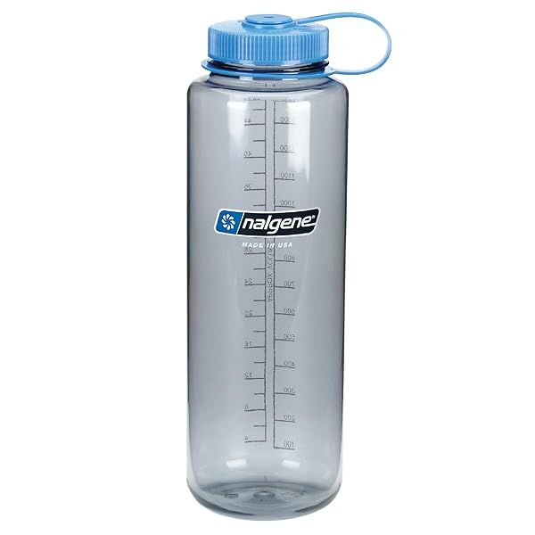 Buy Nalgene HDPE Wide Mouth Water Bottle 48 oz in Gray - Durable, BPA-Free & Perfect for Hydration
