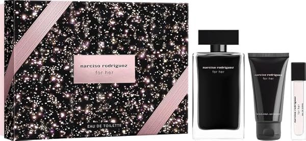 Narciso Rodriguez For Her Gift Set: Eau de Toilette & Body Lotion - Perfect Fragrance Trio!