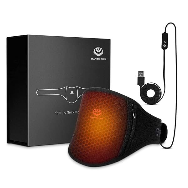 Neck Heating Pads with 3 Levels of Heat Auto Shut-Off USB Powered Far-Infrared Wrap for Pain Relief and Recovery