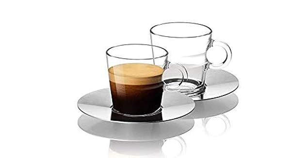 Shop Nespresso Glass Espresso Cups & Saucers Set by A & P Cahen - Stylish Collection for Coffee Lovers