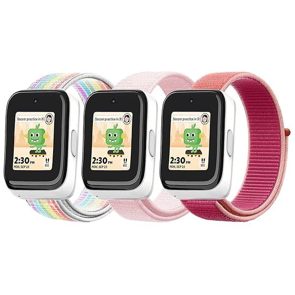 NewJourney Nylon Bands Compatible with SyncUP Kids Watch 2 1 Band, Breathable HookandLoop Replacement Band for Boys Girls