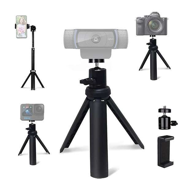 Buy NexiGo Lightweight Mini Tripod for Camera & Phone - Compatible with Logitech C920, C922, Brio & More!