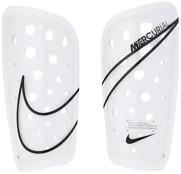 Buy Nike Mercurial Lite Shin Guards White/Black/White SM - Lightweight Protection for Soccer Players