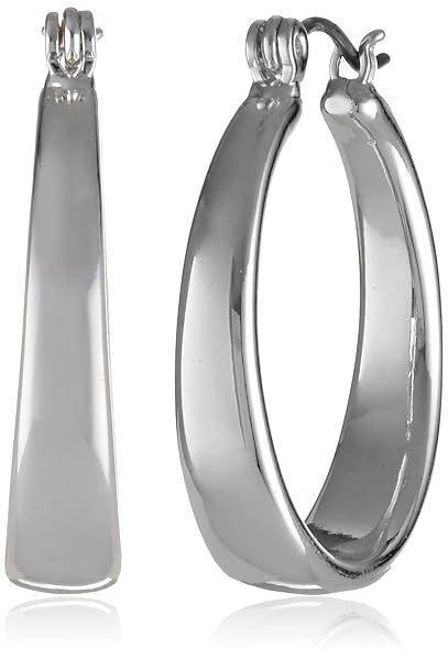 Shop Nine West Classics Silver-Tone Medium Hoop Earrings - Stylish & Affordable Jewelry