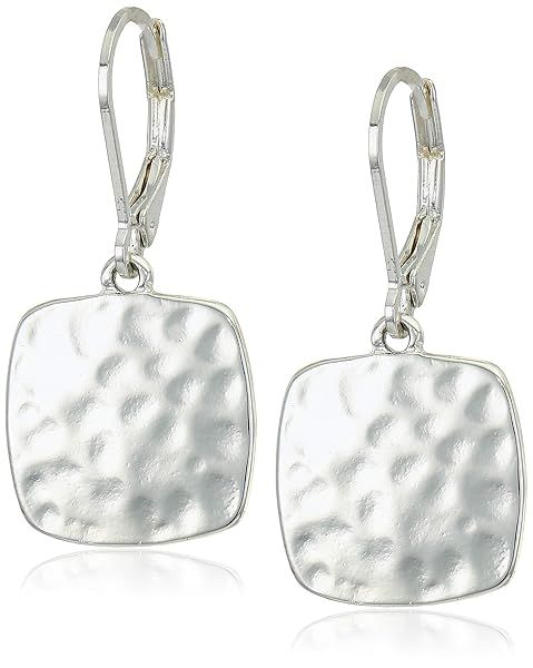 Shop Nine West Classics Silver Tone Soft Square Drop Earrings for Women - Stylish & Affordable Jewelry