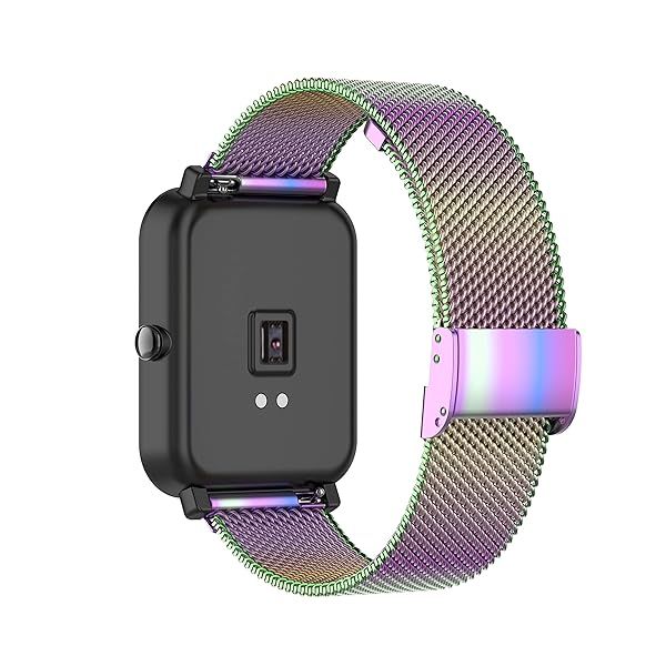 NineHorse Compatible with Liufiueq Watch Band for WomenandMen Metal Mesh Stainless Steel Wristbands Bracelet Strap Replacement Bands for Liufiueq