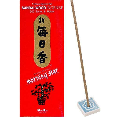 Nippon Kodo Morning Star Sandalwood Incense - 200 Sticks for Relaxation & Meditation