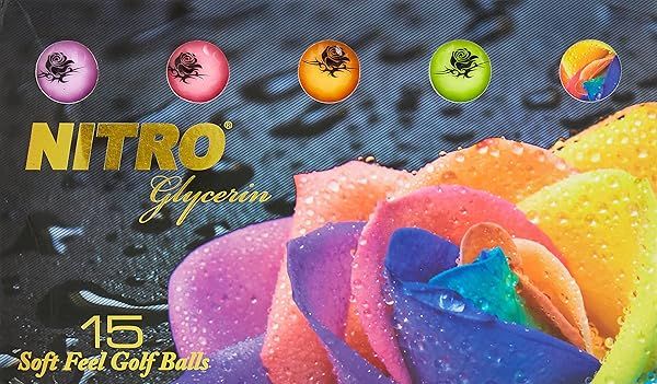Buy Nitro Golf Glycerin 15 Ball Pack - High Performance Nitro Golf Balls for Ultimate Distance & Control