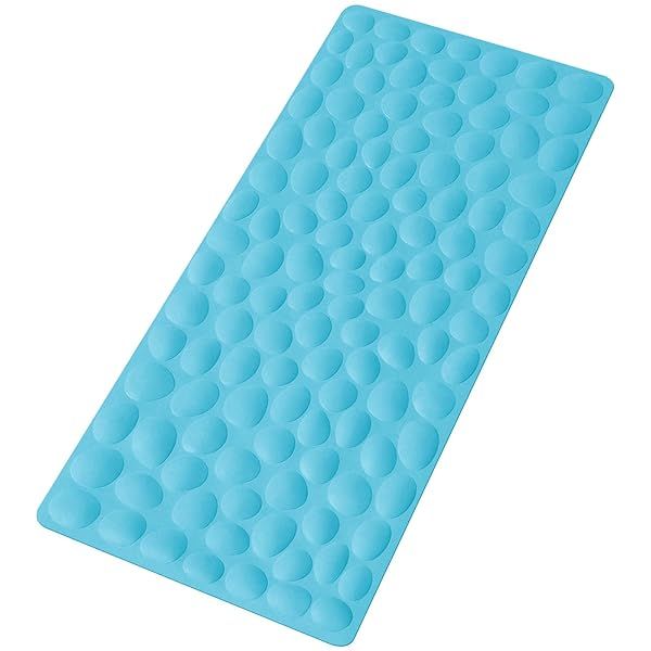 Non-Slip Bathtub Mat OTHWAY: Soft Rubber Bathmat with Strong Suction Cups - Safe & Stylish Blue Design