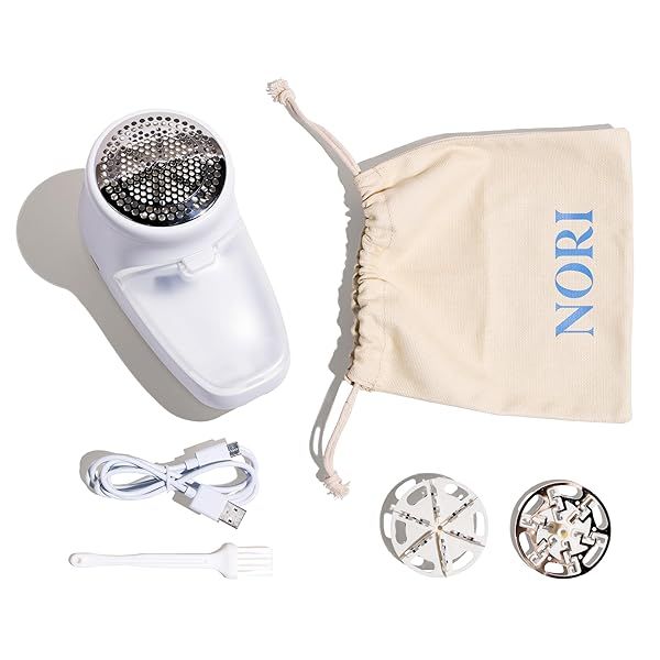 Nori Trim Fabric Shaver - Lint Remover for Clothes and Furniture Couch Pilling - Sweater Pill Remover - Clothes Shaver with 6 Precision Blades -