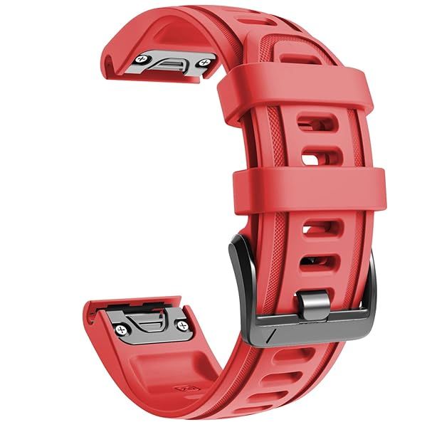 NotoCity 20mm Sport Watch Band for Fenix 6S 5S 7S Pro D2 Delta S Compatible Red Strap