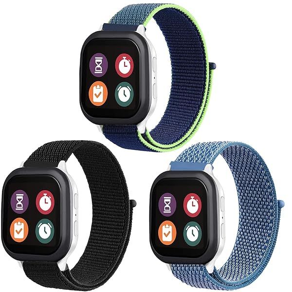 Gizmo Watch 3 and Gabb Watch 3e Compatible Nylon Bands, 20mm Soft Breathable Hook and Loop Watch Band Replacement, Small Size