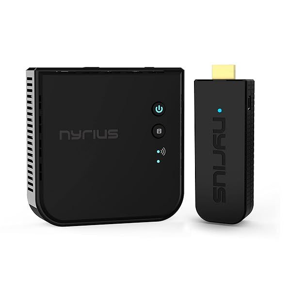 Nyrius Aries Pro Wireless HDMI Transmitter & Receiver: Stream 1080p HD Video to HDTV/Projector from Laptop, PS4, Netflix & More