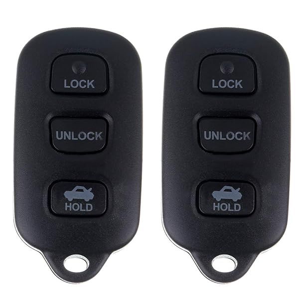 OCPTY Replacement Key Fob 2Pcs for Toyota Camry Corolla Matrix Sienna Pontiac Vibe Solara 1999-2008 GQ43VT14T