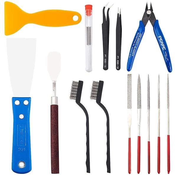 OLYCRAFT 23PCS 3D Printer Tool Kit with Nozzle Cleaning Tools Putty Knife Wire Brush and More for Efficient 3D Printer Maintenance
