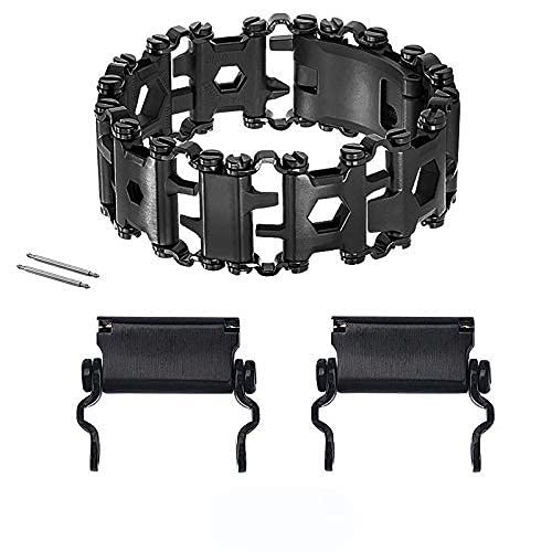ONELANKS 29-in-1 Stainless Tool Bracelet for Men - Compatible with LEATHERMAN TREAD, Perfect for Hiking & Camping