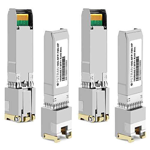 OPSTRAN 10GBASE-T SFP+ RJ45 Copper Transceiver Module for HPE Aruba ProCurve JL563B 10G SFP+ 80m Cat6a/7 4 Pack