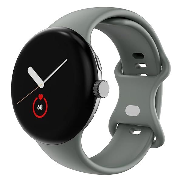OVERSTEP Bands Compatible with Google Pixel Watch 4 3 Band 41mm Pixel Watch 2 Band Google Pixel Watch Band - Metal Buckle - Soft Silicone Replacement