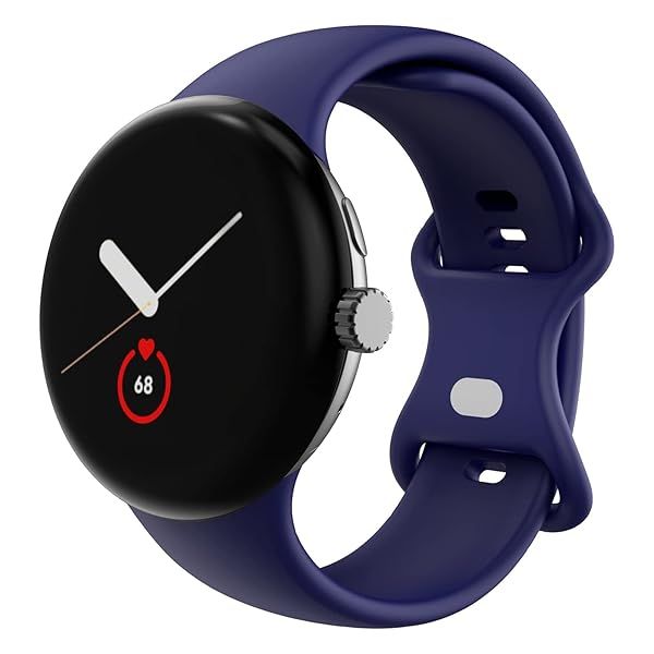 OVERSTEP Bands Compatible with Google Pixel Watch 4 3 Band 41mm Pixel Watch 2 Band Google Pixel Watch Band - Metal Buckle - Soft Silicone Replacement