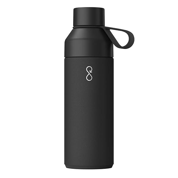 Ocean Bottle Recycled Stainless Steel Water Bottle Eco Friendly Reusable 34 oz Obsidian Black