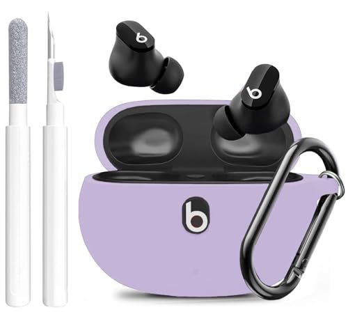 Olytop for Beats Studio Buds Bud + Case with Cleaner kit 2021 2023, Soft Silicone Case New Beat Studio Buds Plus Cover Protective Skin with Keychain