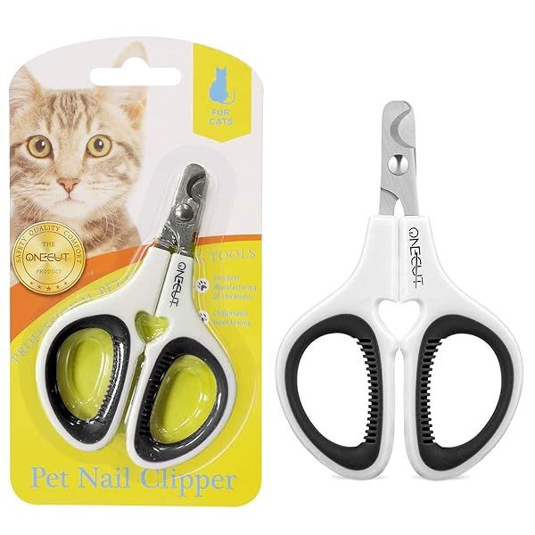 OneCut Pet Nail Clippers for Cats Kittens Puppies Rabbits and Small Dogs Sharp Safe Trimming Tool Update Version Black