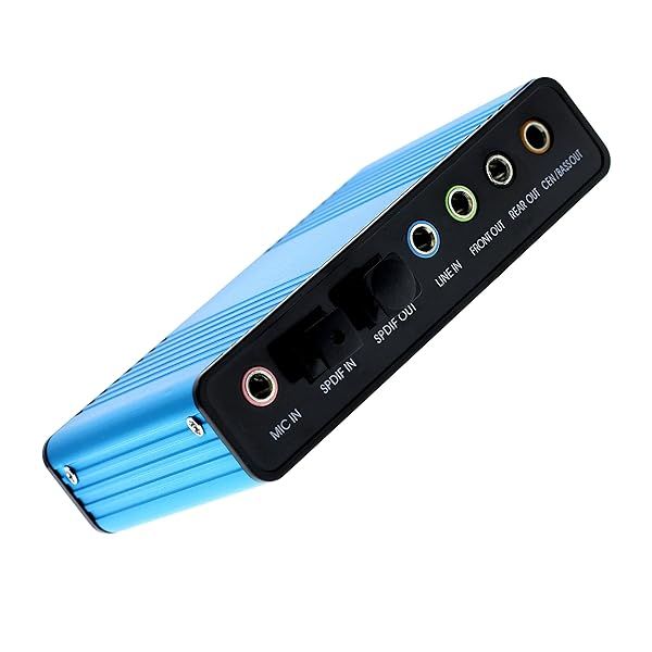 Optimal Shop USB 2.0 External Sound Card 5.1 Surround Adapter for PC - High-Quality Audio S/PDIF