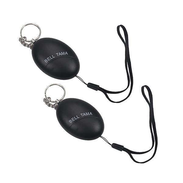 Othmro 2 Pack 120DB Personal Alarm Emergency Safety Device for Women Men Children Elderly Black