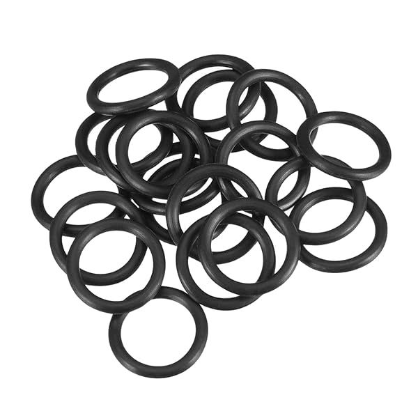 Othmro 25pcs Nitrile Rubber O-Rings 2.5mm Wire Dia 19mm OD for Oil Air Sealing Professional Plumbing Car Repair Black