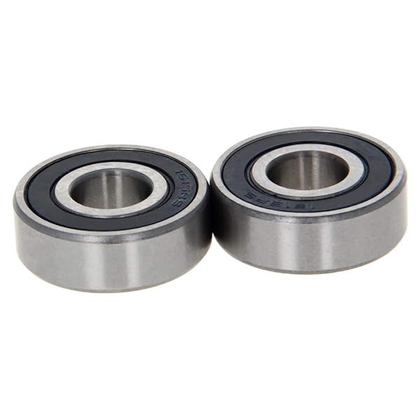 Othmro 2Pcs Deep Groove Ball Bearings Double Sealed High Carbon Chromium for Scooters Elevators Skateboards 0.44x1.13x0.38inch