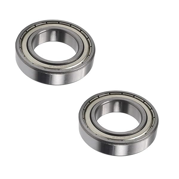 Othmro 2Pcs 6007ZZ Deep Groove Ball Bearings Double Sealed High Carbon Chromium Steel for Scooters Elevators Skateboards