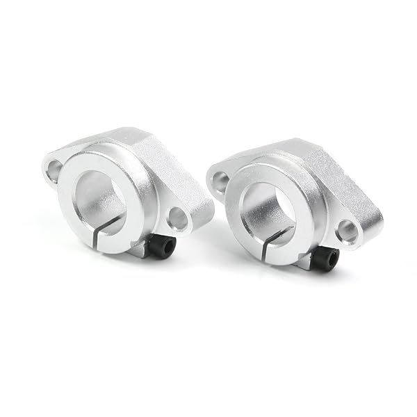 Othmro 2pcs SHF20 Aluminum Linear Motion Rail Clamping Rod Guide Support for 20mm Shaft