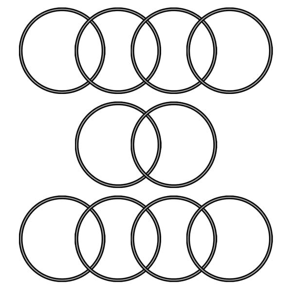 Othmro 50pcs Nitrile Rubber O-Rings 1.5mm Wire Dia 47mm OD for Oil Air Sealing Professional Plumbing Car Repair Black