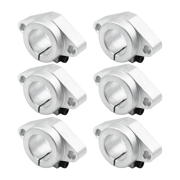 Othmro 6pcs Aluminum Linear Motion Rail Clamping Rod Guide Support for 25mm Shaft