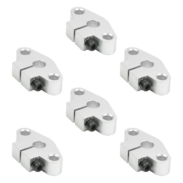 Othmro 6pcs Aluminum Linear Motion Rail Clamping Rod Guide Support for 8mm Shaft