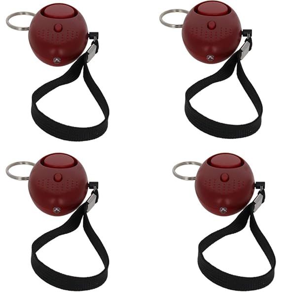 Othmro Safe Sound Personal Alarm 4 Pack 130DB Keychain Emergency Safety Alarm with LED Lights for Women Men Children Elderly Red