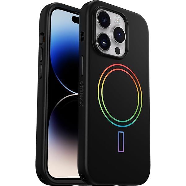 OtterBox iPhone 14 Pro Colorful Grip Case Prism Multicolour Snaps to MagSafe Ultra Sleek Raised Edges Protect Camera and Screen