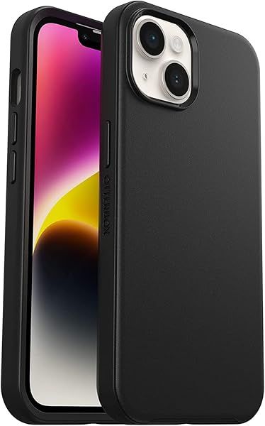 OtterBox iPhone 14 iPhone 13 Symmetry Series Case Black Ultra Sleek Wireless Charging Compatible Raised Edges Protect Camera Screen
