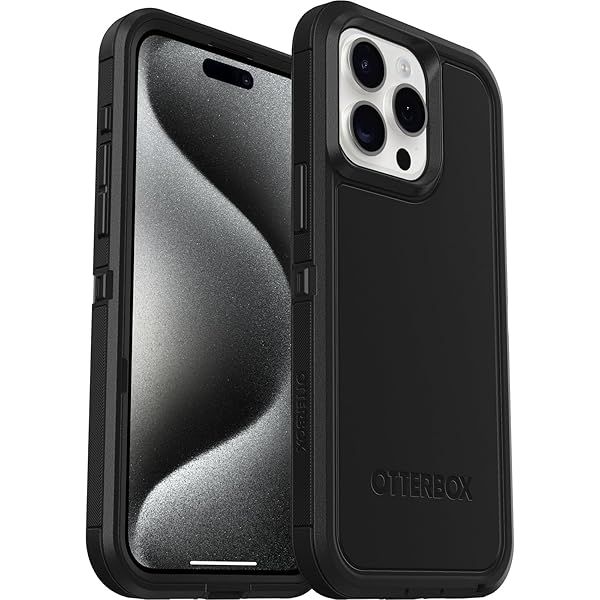 OtterBox iPhone 15 Pro MAX Defender Series XT Case Black Rugged Screenless MagSafe Compatible Lanyard Attachment Ideal for Business Customers