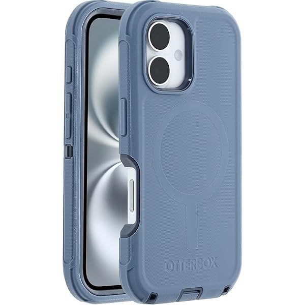 OtterBox iPhone 16 Defender Series Case Baby Blue Jeans Durable Protection for Your Phone