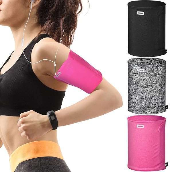 Outus 3-Piece Phone Holder: Perfect Running Armband for Hiking, Biking, and Travel