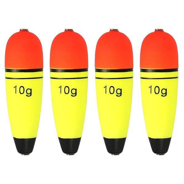 PATIKIL 0.35oz Fishing Slip Bobbers, 4 Pack EVA Fishing Float for Sea Fishing Freshwater, Yellow