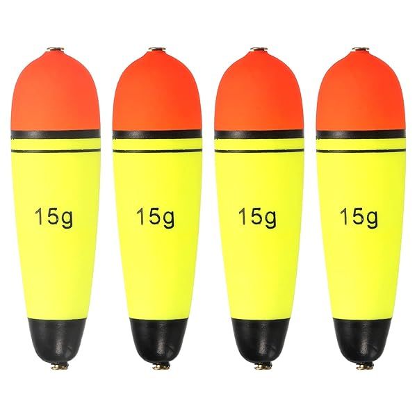 PATIKIL 0.5oz Fishing Slip Bobbers, 4 Pack EVA Fishing Float for Sea Fishing Freshwater, Yellow