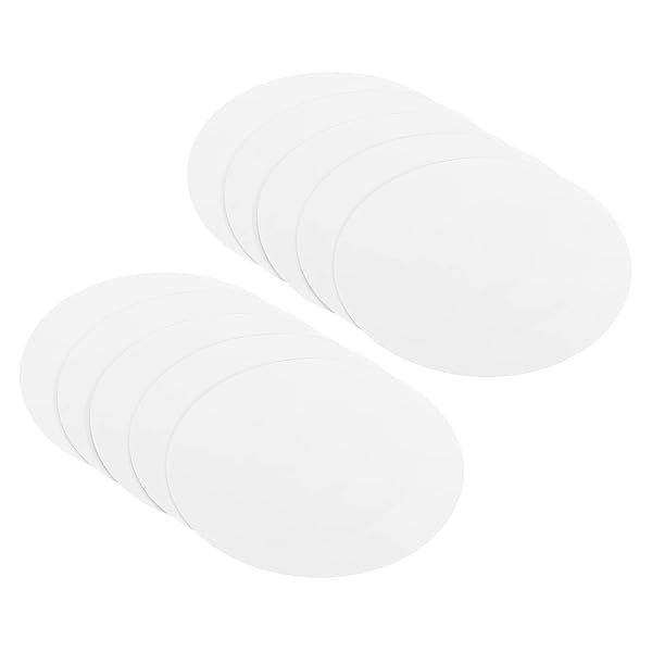 PATIKIL 3-inch Round Cardboard Paper, 50 Pcs Blank Disc Circles Slices for Party Decorations DIY Craft Arts Drawing Painting Writing, White