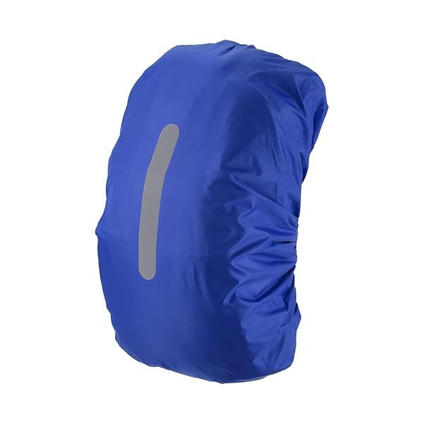 PATIKIL 30-40L Waterproof Backpack Rain Cover, Non-Slip Backpack Cover with Vertical Reflective Strap Stay Dry for Hiking, Camping, Hunting, S, Navy