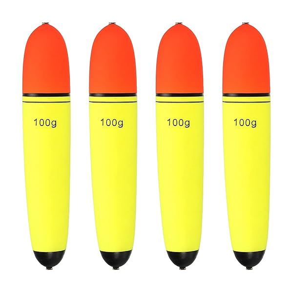 PATIKIL 3.5oz Fishing Slip Bobbers, 4 Pack EVA Fishing Float for Sea Fishing Freshwater, Yellow